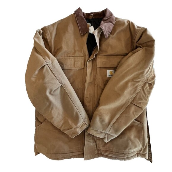 Vintage Carhartt Duck Quilt Lined Work Coat Jacket USA Union Made SZ XL-2XL C03 - Picture 4 of 16